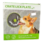 Crate lick plate for dogs